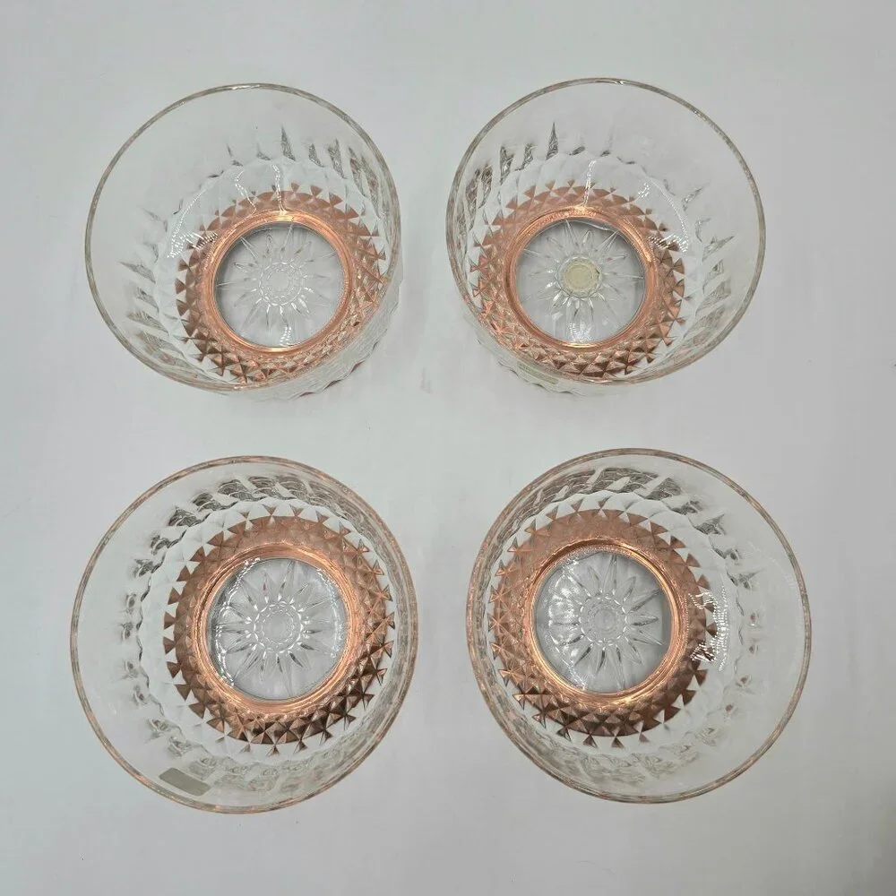 Coppercraft Guild Arcoroc Glass Bowls Set of 4 Copper Base Original Packaging - Picture 5 of 9